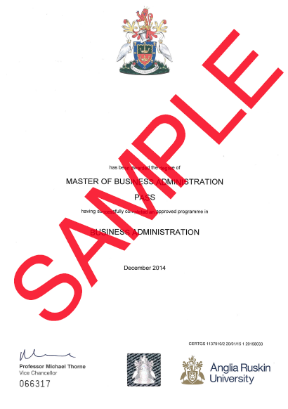 sample mba certificate